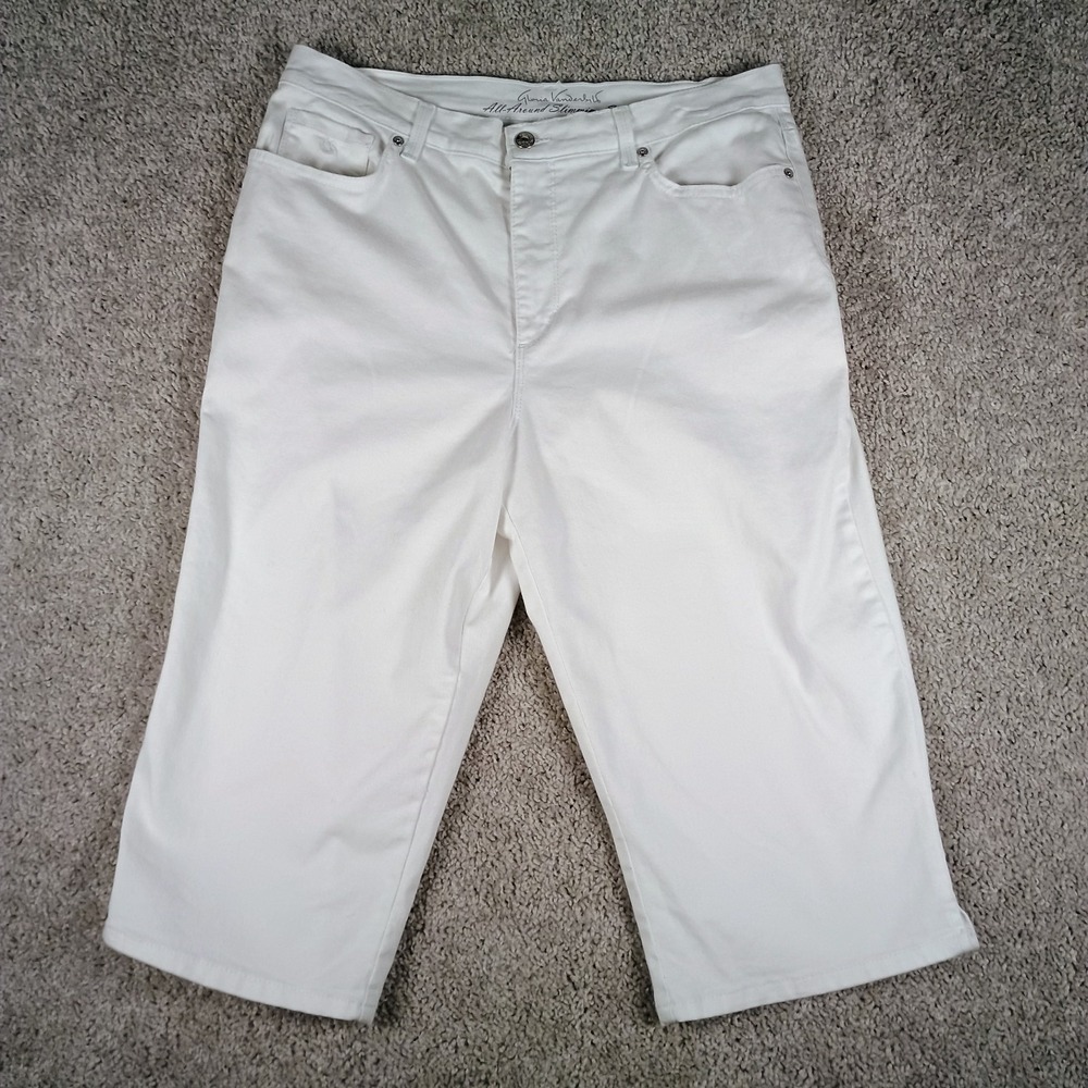Gloria Vanderbilt Amanda Skimmer Capri Jeans Women's 14 Slimming Embellished